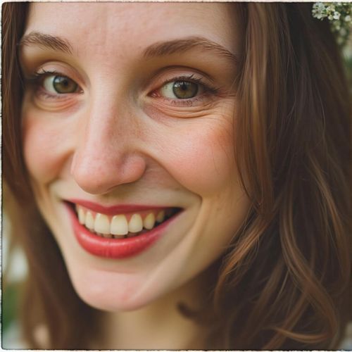 Showcase image for Excited & Eager - Prompt: a photo of me WOMAN with an expression of pure excitement, close-up, pre-wedding photo shoot. WOMAN eyes wide with joyful anticipation.