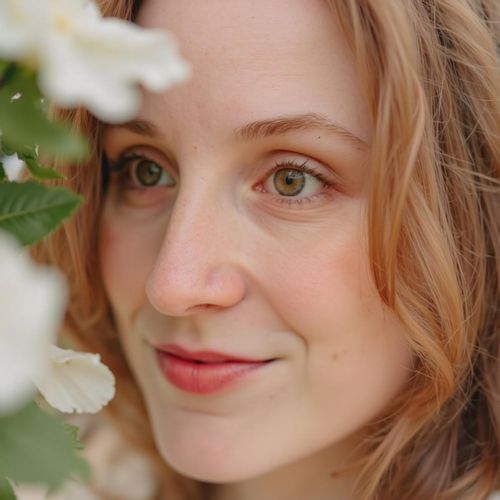 Showcase image for Excited & Eager - Prompt: a photo of me WOMAN with an expression of pure excitement, close-up, pre-wedding photo shoot. WOMAN eyes wide with joyful anticipation.