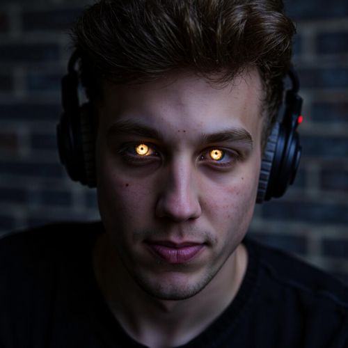 Showcase image for Netrunner - Prompt: a photo of me MAN with a neural interface headset, close-up, eyes glowing with data. MAN looking deep in concentration.