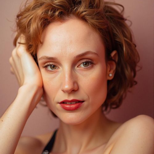 Showcase image for Magazine Cover Shot - Prompt: a photo of me WOMAN as if on a magazine cover, close-up portrait, flawless makeup and hair, striking an iconic pose. WOMAN looking directly at camera with intense charisma.