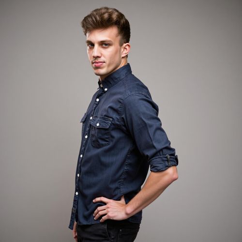 Showcase image for Success Portrait - Prompt: a photo of me MAN for a magazine cover, half body shot, looking powerful and successful. MAN with a direct, confident gaze.