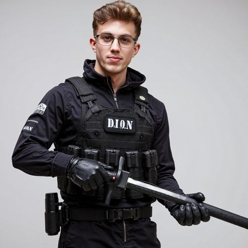 Showcase image for Street Samurai - Prompt: a photo of me MAN in tactical gear with cybernetic enhancements, half body shot, holding a high-tech katana. MAN looking ready for battle.