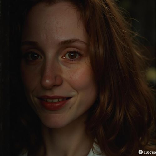 Showcase image for Dramatic Shot - Prompt: a photo of me WOMAN, dramatic actor headshot, close-up, conveying deep sorrow through the eyes, soft, moody lighting. WOMAN looking heartbroken.